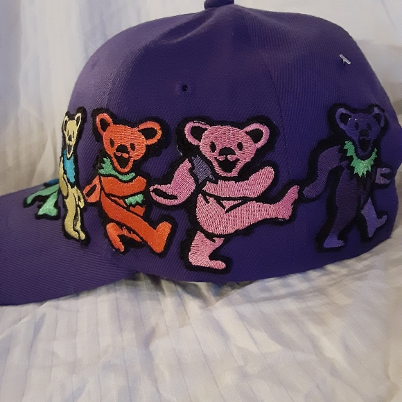 Grateful Dead hat, Purple Grateful Dead dancing bears hat, PERMANTLY STITCHED - Picture 6 of 11